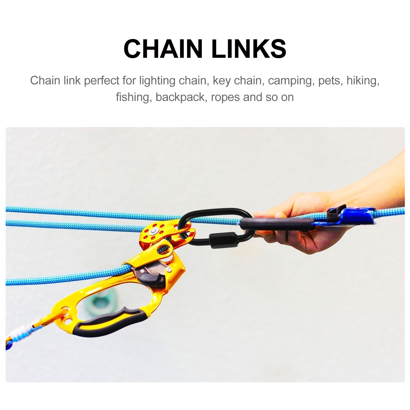 8Pcs Quick Links Stainless Ste - Chain Quick Link ulasan dan harga